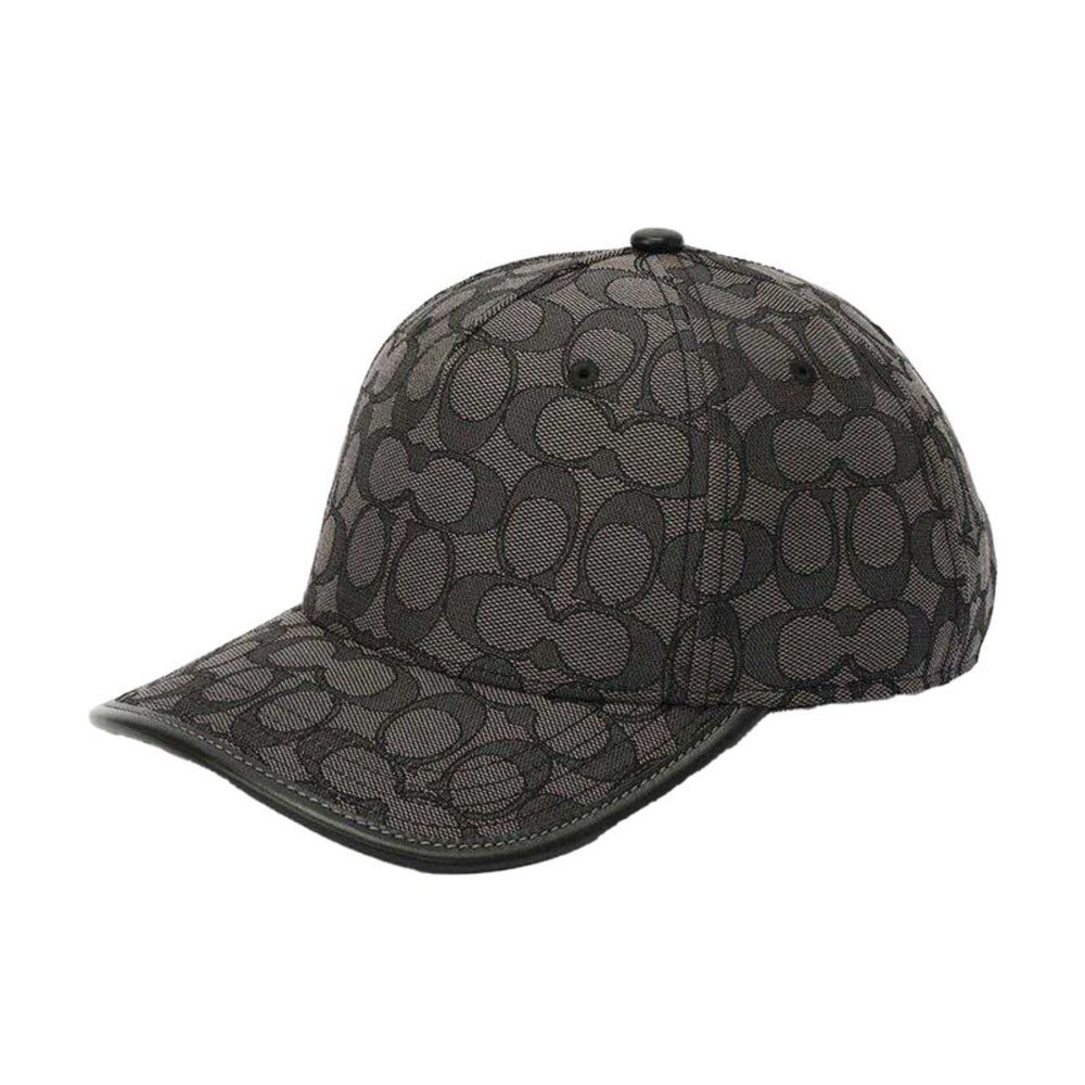 Coach Signature Jacquard Baseball Cap / Charcoal - Picture 1 of 4